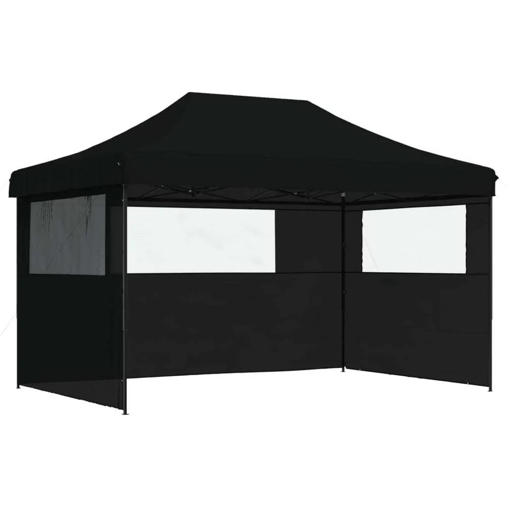 Tenda da Festa vidaXL Pop-up Nera: Gazebo 3x3 Impermeabile con Pareti