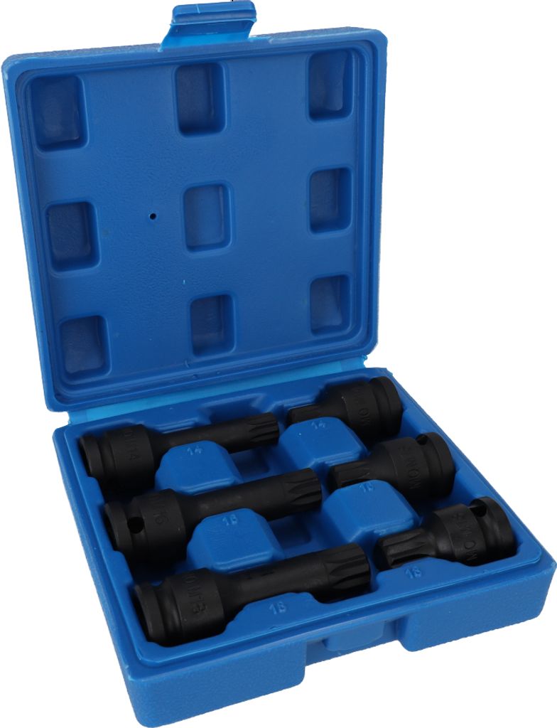 ELMAX | Innen Vielzahn Nuss Steckschlüssel, M14, M16, M18 Kraft, XZN, Bit Satz, 1/2", Schlagschrauber Bitset