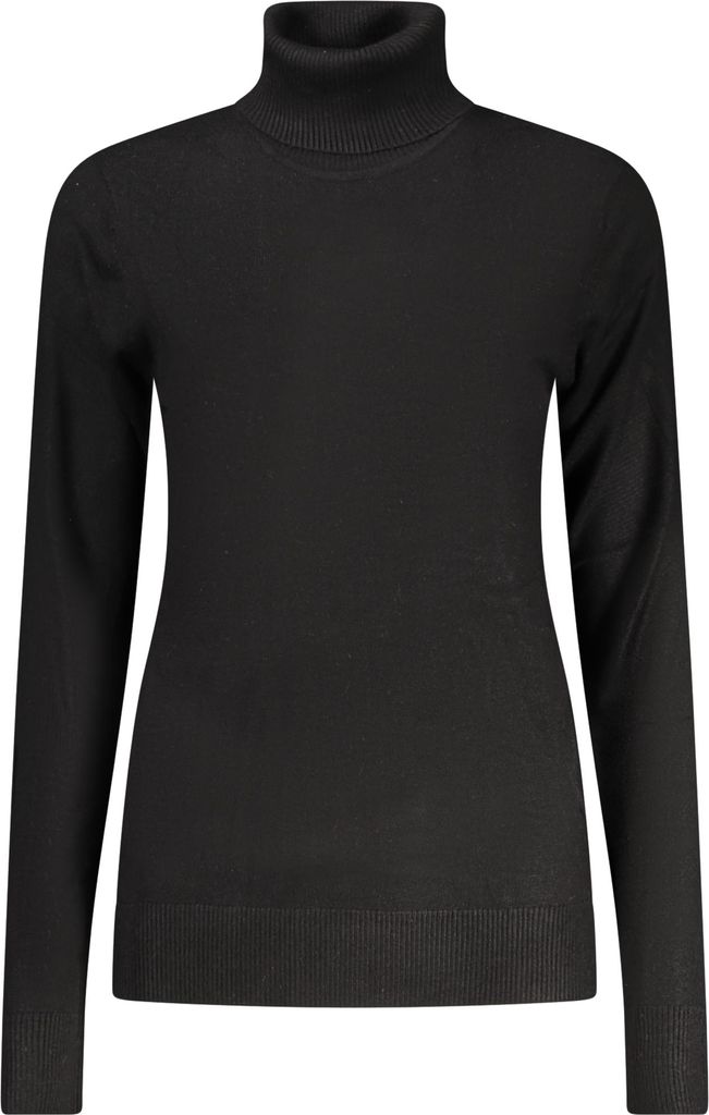 Eleganter Damenpullover aus Norwegen 1963 - Schwarz mit Rollkragen