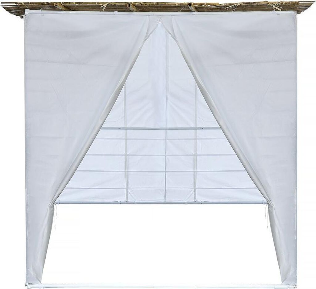 Sukkah-Set NINA anpassbar 2 x 2 mit 1 Bambusrolle und 2 Holzpfosten