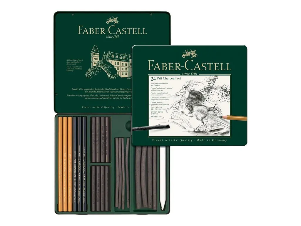 Set Carboncino Faber-Castell Pitt 24 Pezzi | Disegno Artistico 112978