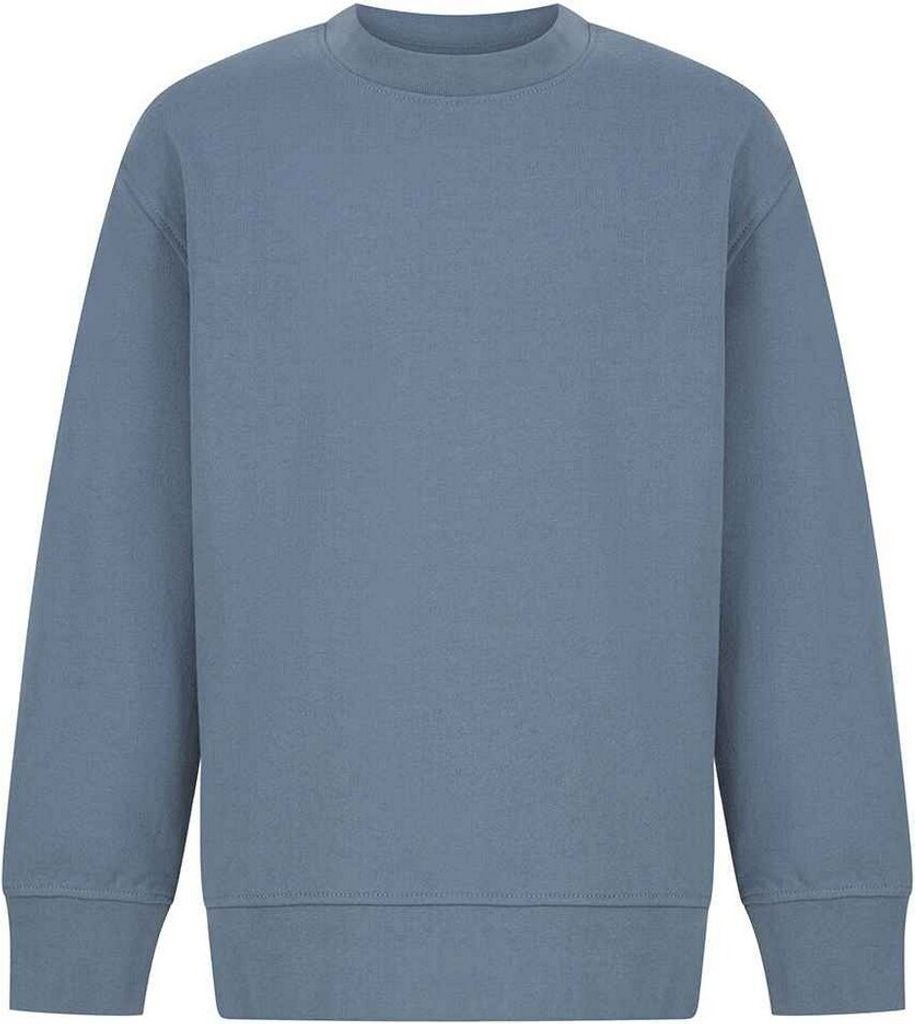 SF Minni - Sweatshirt Abgerundeter Saum für Kinder PC5247 (128) (Stein Blau)