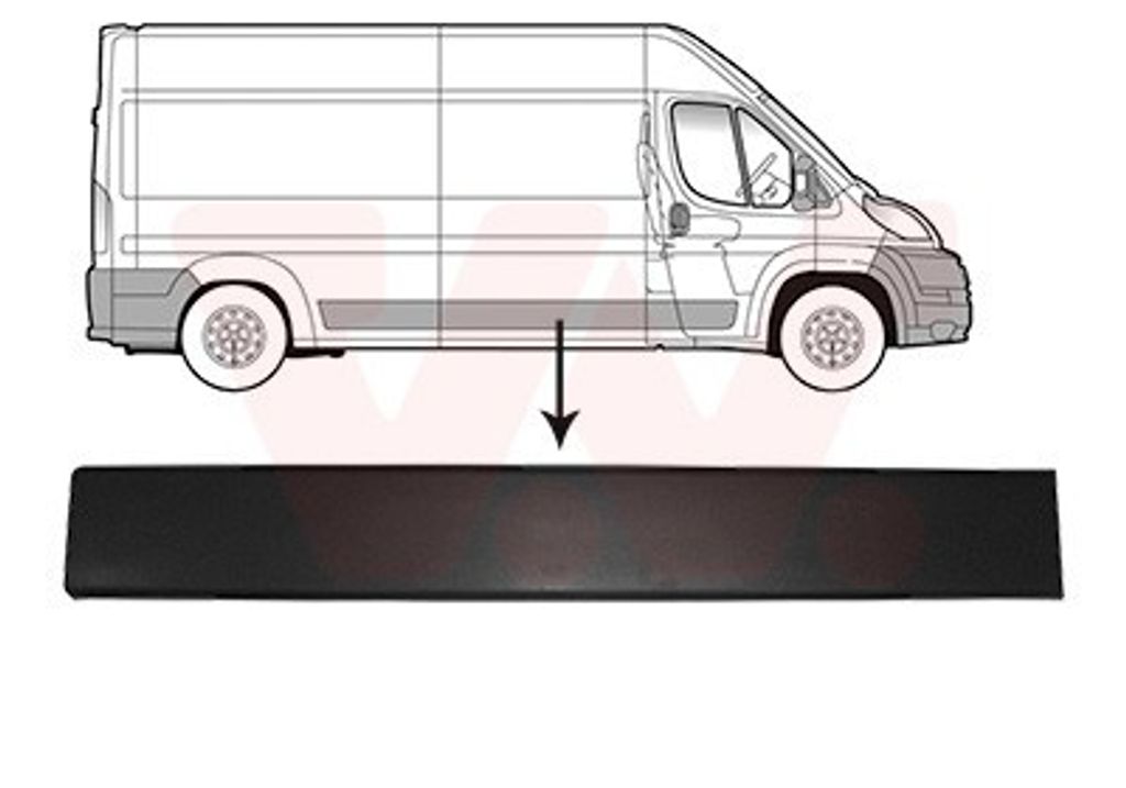VAN WEZEL Zierleiste für die Tür Rechts Leiste für OPEL Movano C Kastenwagen (U9) 0982408