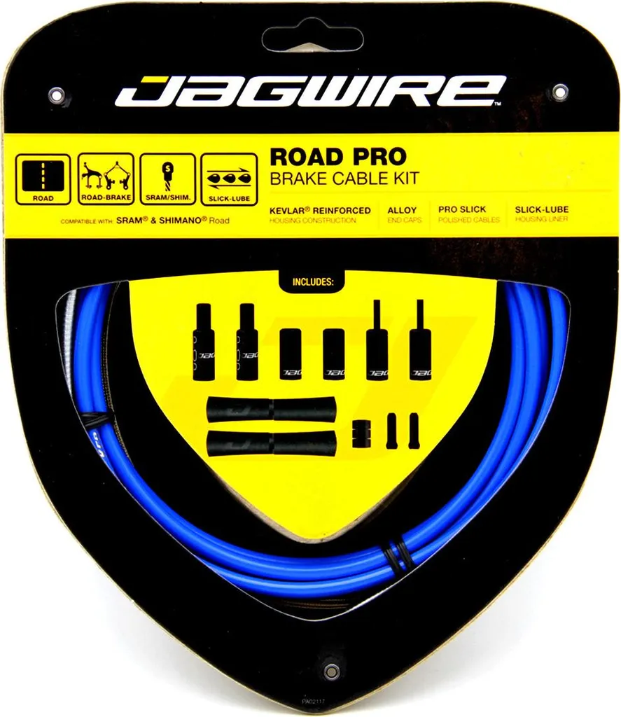 Kit complet câbles et gaines de frein vélo de route Jagwire SID bleu