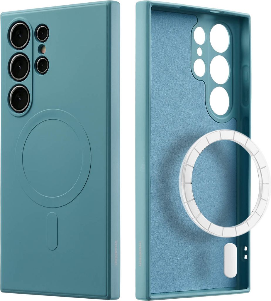 imoshion Color Back Cover mit MagSafe Samsung Galaxy S24 Ultra - Smoke Green