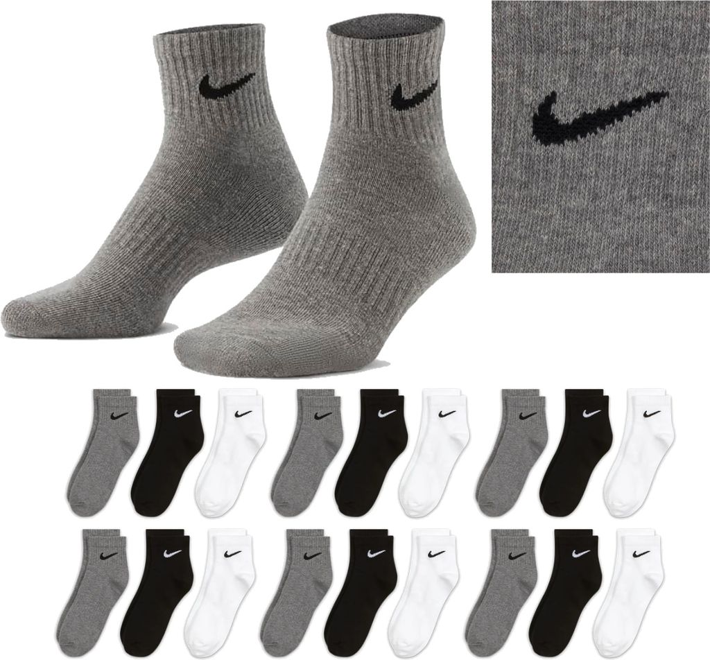 Nike SX7677 Socken Damen Herren Kurz Sportsocken Sparset - Produktbild 