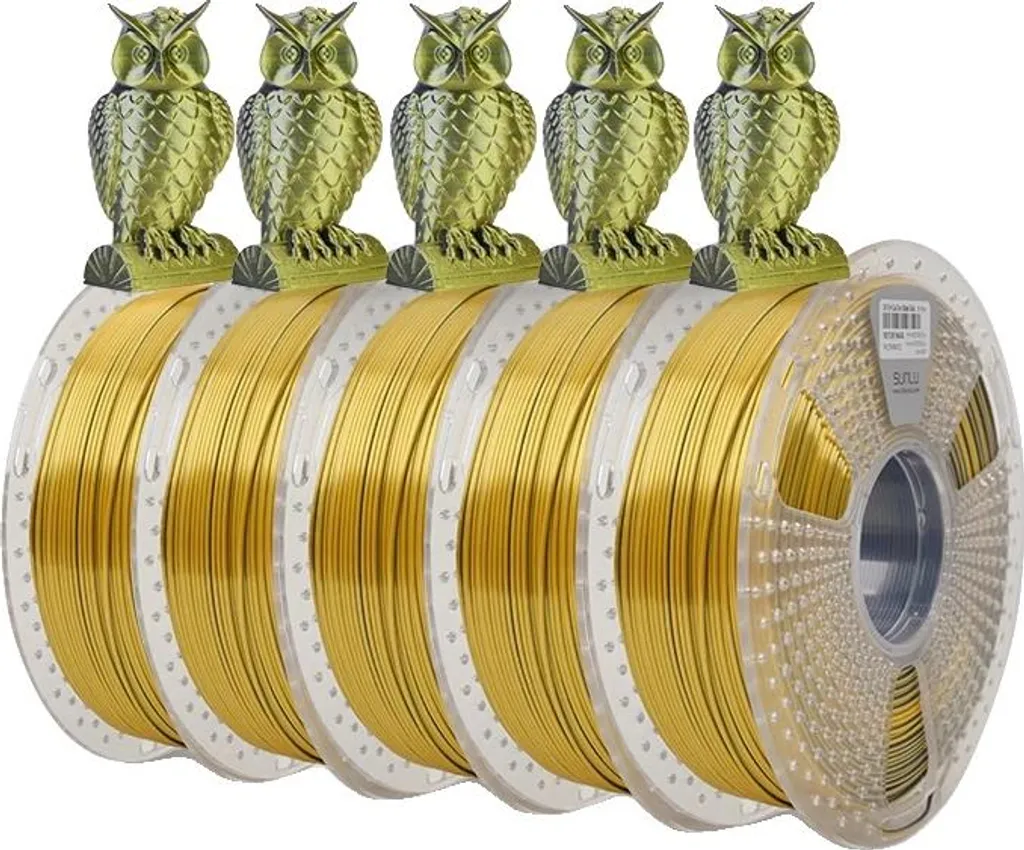 Filament PLA 1.75 mm Noir Or Haute Ténacité pour Impression 3D Silk