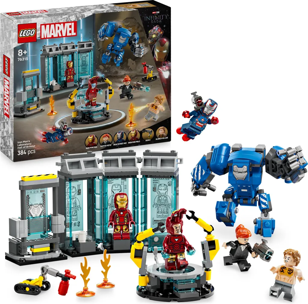 LEGO Marvel 76315 Iron Man et son Laboratoire : La Salle des Armures