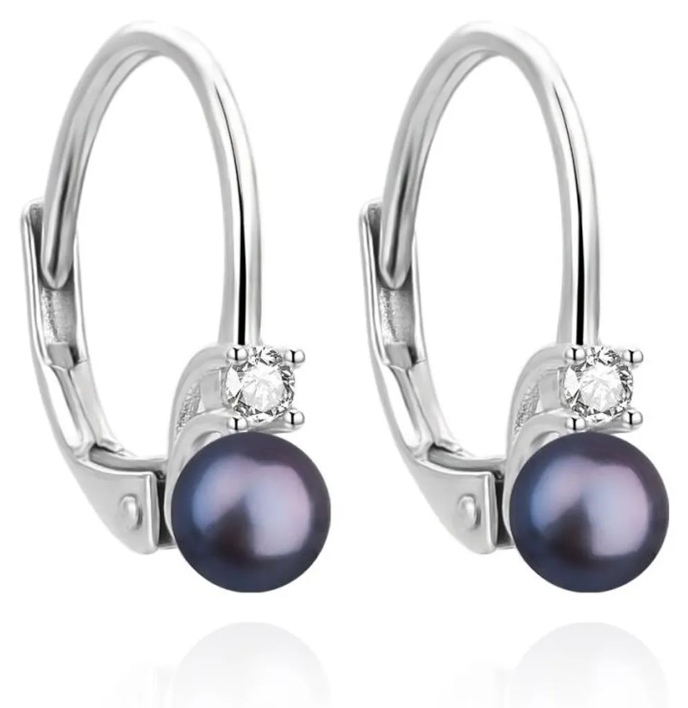 Boucles d'oreilles perle noire idéales pour soirée et mariage