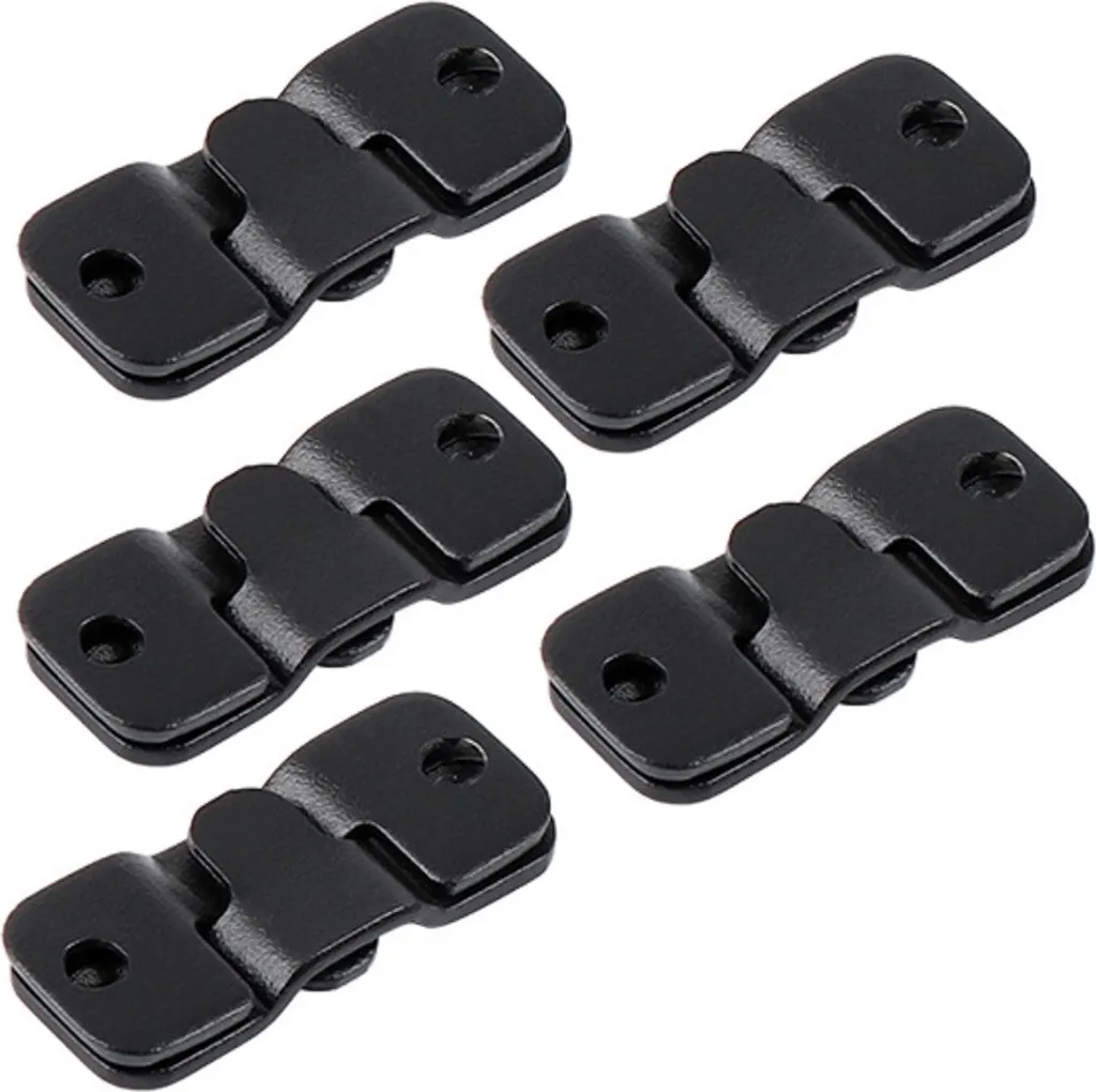 5 paia di connettori per mobili - nero | connettore per divano 44x19 mm | connettore a scatto per divano | connettore per sospensione | raccordo per mobili imbottiti [ad incastro] - supporto per cornice da parete