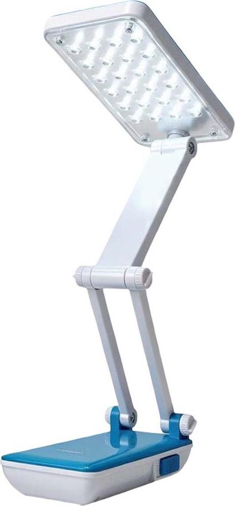 Avizar, Schreibtischlampe 24 LED SMD klappbar mit 3 Helligkeitsstufen, Weiß