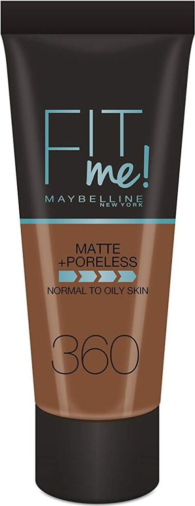 Maybelline Fit Me Foundation Matte & Poreless Full Coverage Blendable for Normal to Oily Skin 30ml 360 Mocha