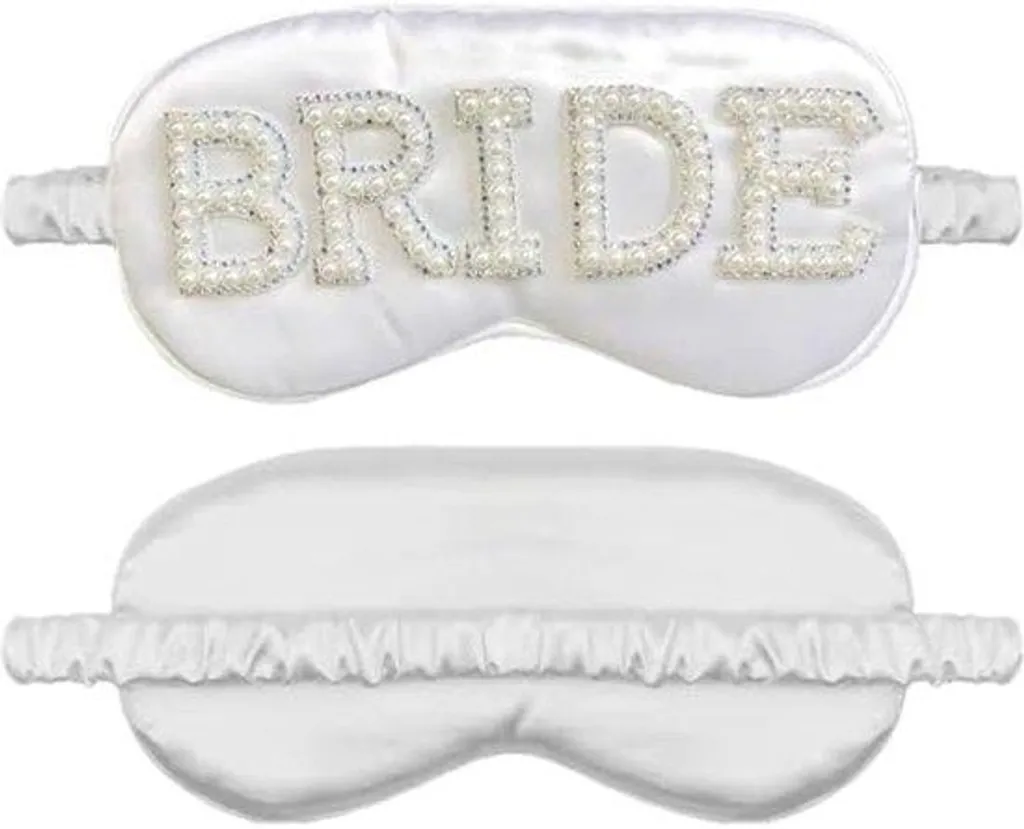 Masque sommeil rose strass et perles synthétiques pour un éclat unique