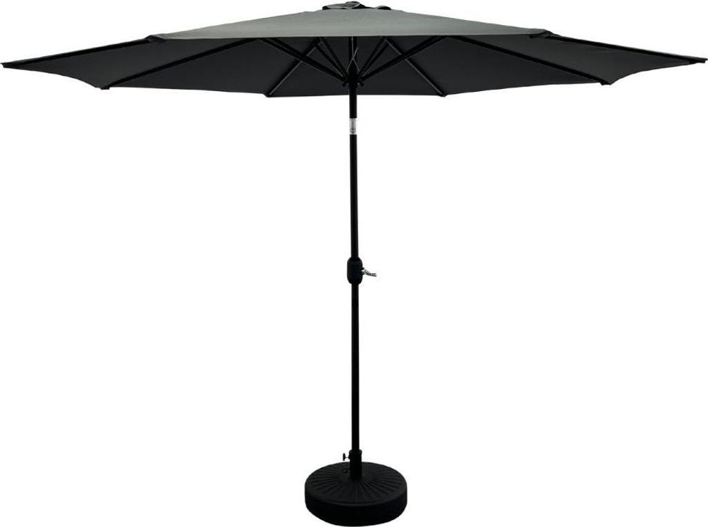 Verona | Mittelstock-Sonnenschirm Ø 3 m | Grau