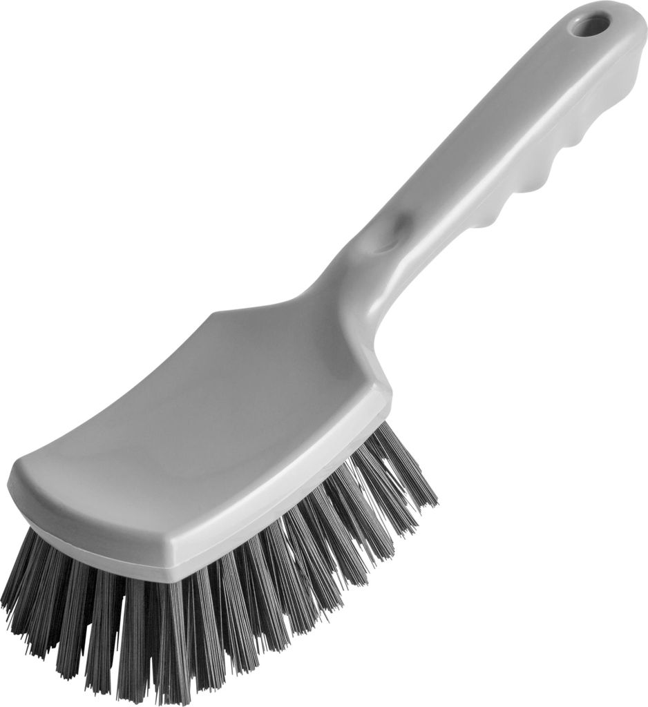 haug bürsten - Stielbürste Grau / Schwarz "Brushes for Future" - aus 98,6% recyceltem Material - mit harten Borsten für eine einfache Reinigung