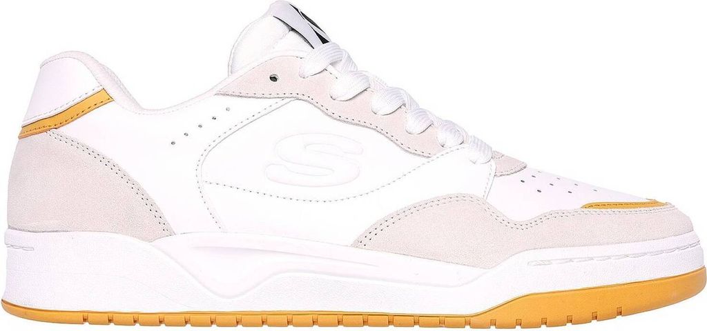 Skechers Herren Sneaker KOOPA VOLLEY LOW LIFESTYLE weiß / gelb, Größe 45 (183241)
