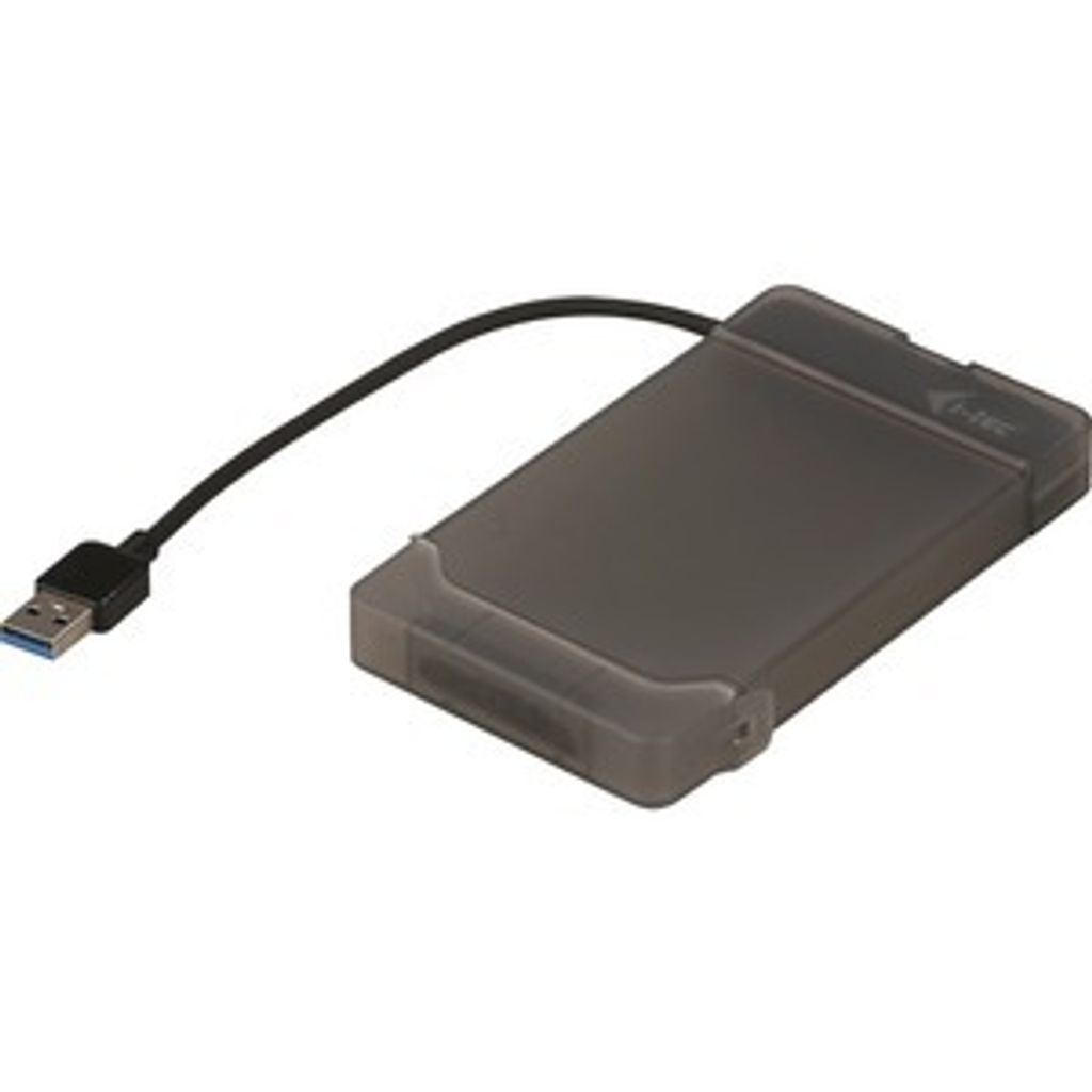 I-TEC USB 3.0 Advance MySafe Easy Gehaeuse 6,4cm 2,5Zoll Festplattengehaeuse fuer SATA HDD Festplatten, integriertes Kabel, schwarz