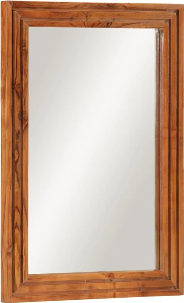 Specchio Bagno 50x70 in Acacia Massiccia | Specchiera Pronta all'Uso