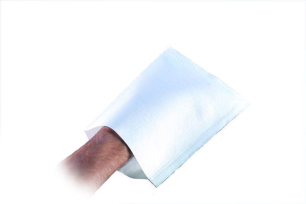 Waschhandschuh aus Airlaid weiß, 16x22 cm, 50 Stück - Mank Produktbild 