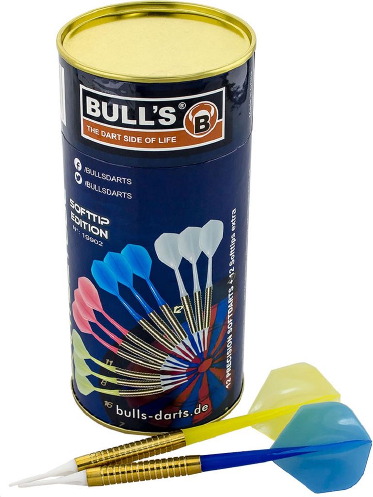 Embassy BULL'S Tubo per freccette 12 Softdarts colori Immagine del prodotto 