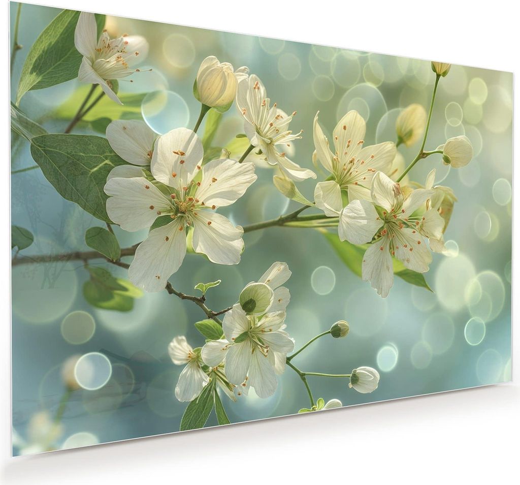 Glasbild 120x80cm in XXL für Wohnzimmer, Schlafzimmer Motiv Fruehlingserwachen