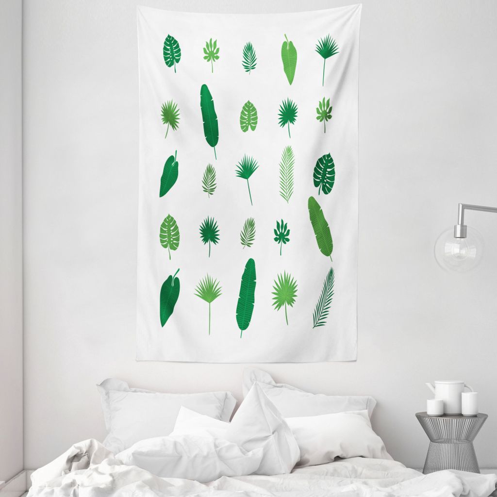 ABAKUHAUS Tropisch Wandteppich und Tagesdecke, Baumarten Natur aus Weiches Mikrofaser Stoff Waschbar ohne Verblassen Digitaldruck, 140 x 230 cm, Gr...