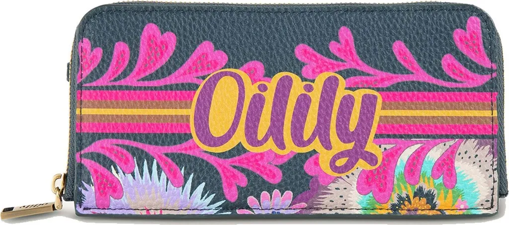 Porte-cartes zippé Oilily Fanfare - Portefeuille compact Vert Ponderosa