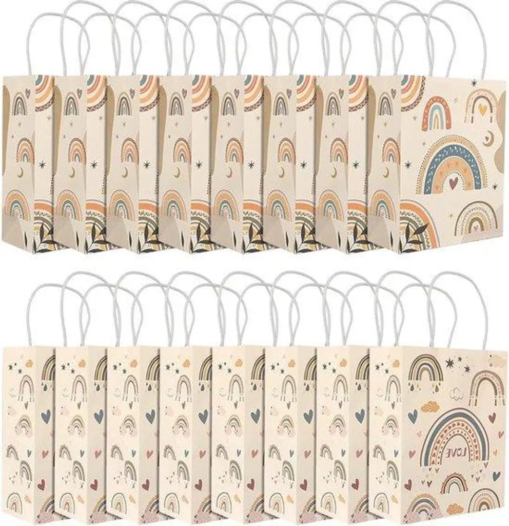 Sacs de fête en tissu pour anniversaire enfant - Lot de 16 pièces