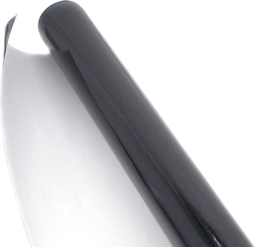 Geschenkpapier einfarbig 70cm x 2m Rolle Schwarz glänzend Produktbild 2
