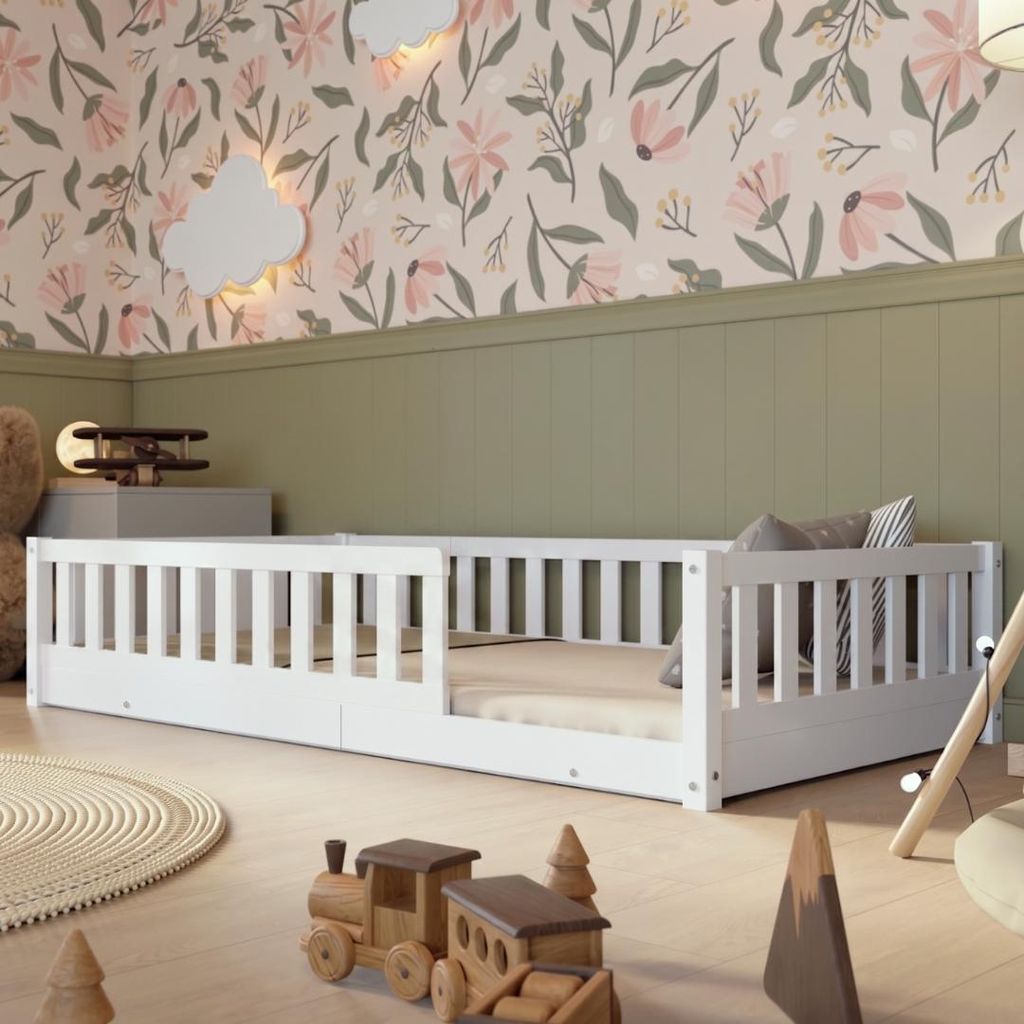 Crazy Pine Lit d'enfant 100x200 cm - Lit de sol Montessori Image du produit 