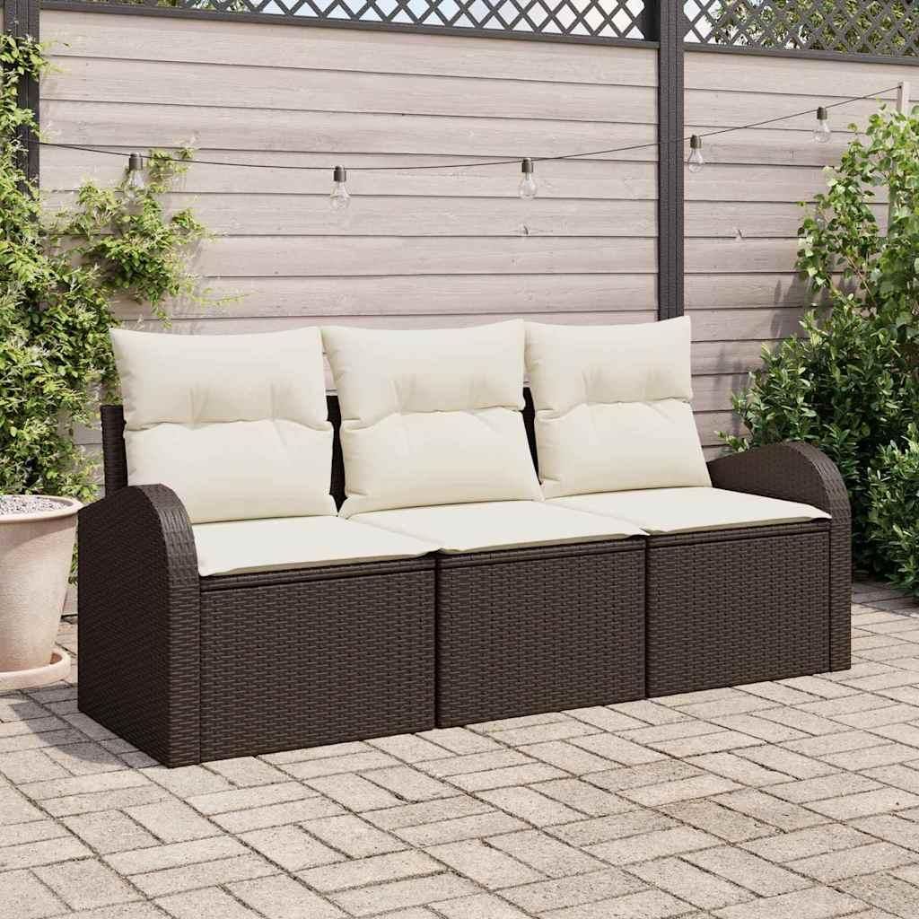 Maison Exclusive - Gartensofa-set Braun Poly-Rattan