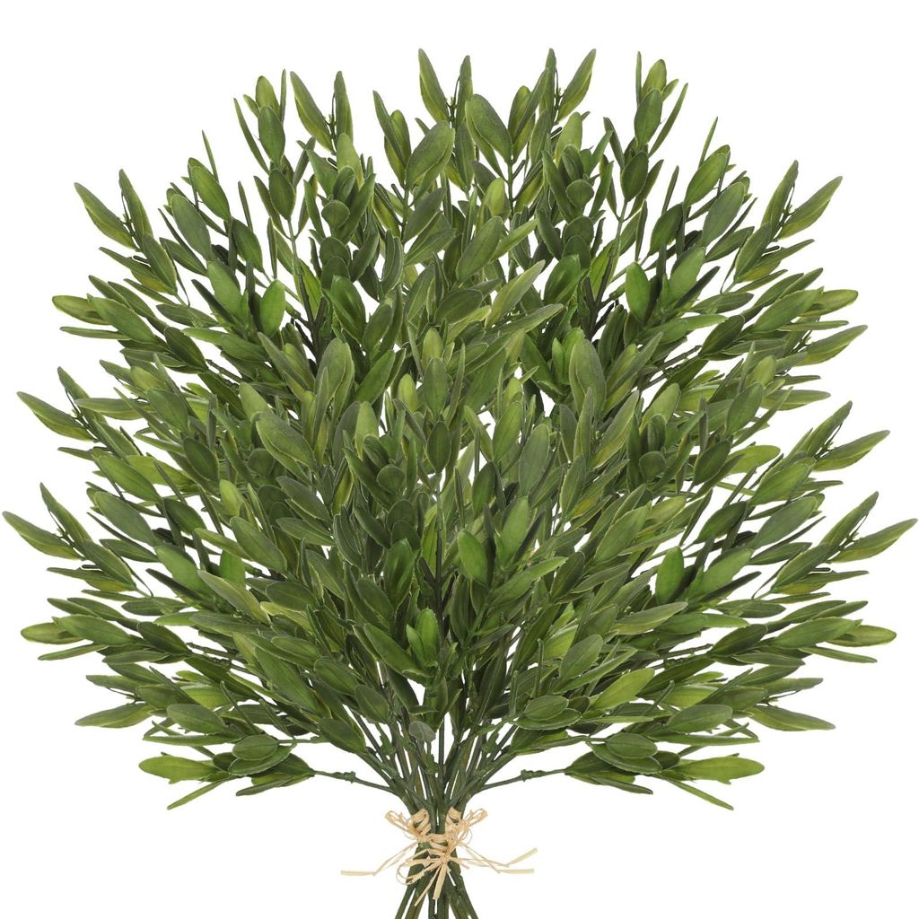 Set mit 5 künstlichen Herbstzweigen – 37 cm lange Olivenzweige, dekorative Blätter, olivgrünes Grün für Herbstdekoration, Tischdekoration f...