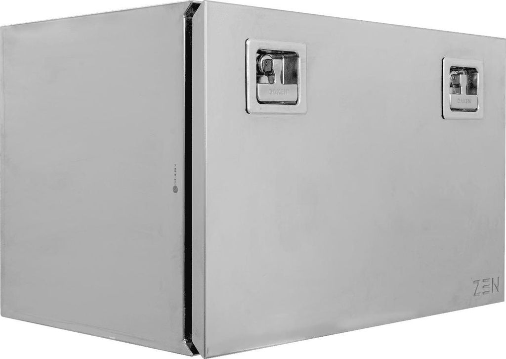 DAKEN ZEN Z13 Edelstahl Staukasten poliert 800x500x500mm 180L XXL Werkzeugkasten LKW Anhänger Staubox