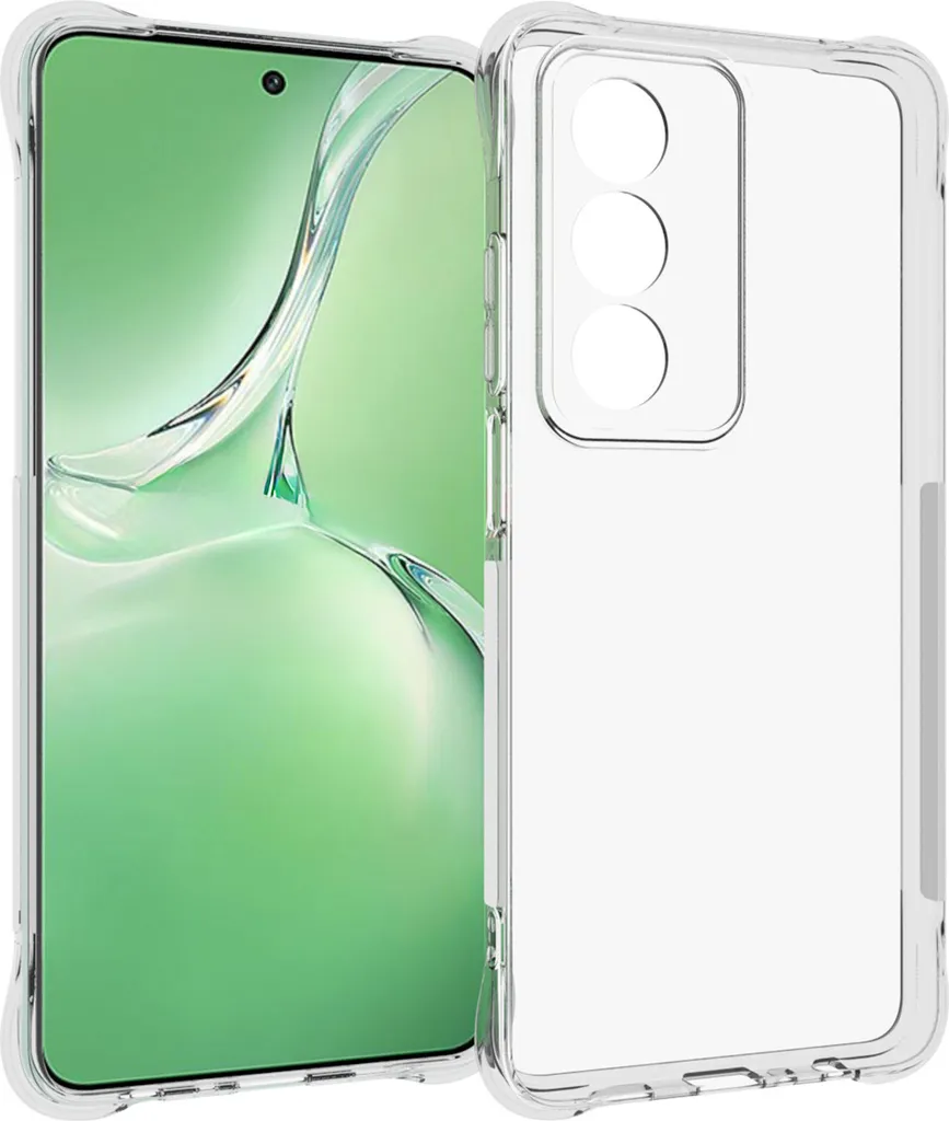 Custodia Antiurto Trasparente Per OPPO A74 4G Con Cordoncino Rosa Fucsia. Protezione In Gel E Policarbonato. Accessorio Pratico E Fashion.