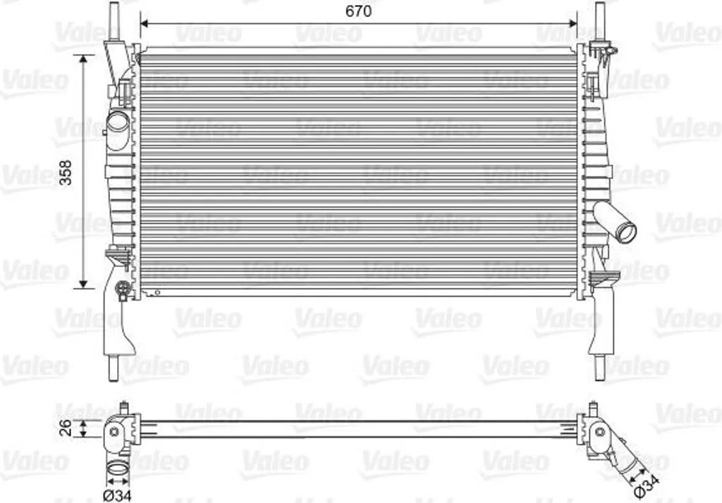 Évitez la Surchauffe : Radiateur Valeo 701606 pour Ford Transit OE