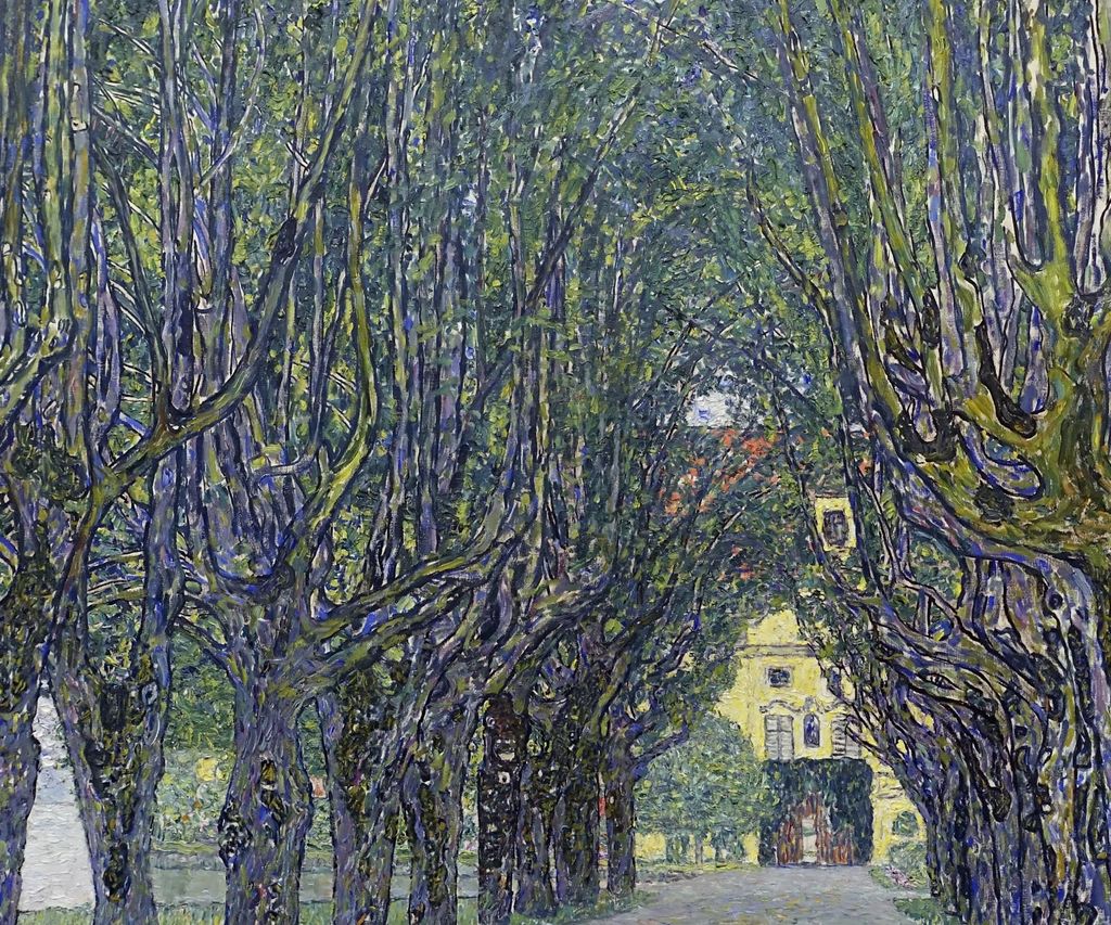 Plakat 60x50cm Allee am Schloss Kammer, Gustav Klimt Vintage