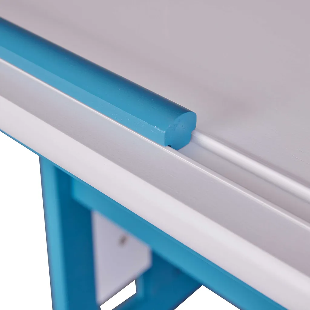 Pijii Bureau Réglable Blanc et Pétrole - Table Ergonomique Motorisée