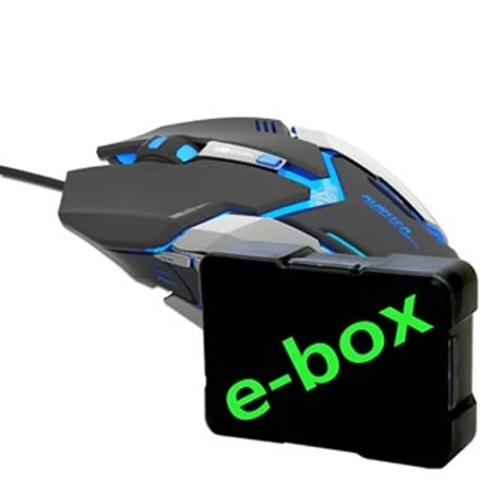 Souris Gamer E-blue Auroza EMS639 Noire Ergonomique avec Éclairage LED