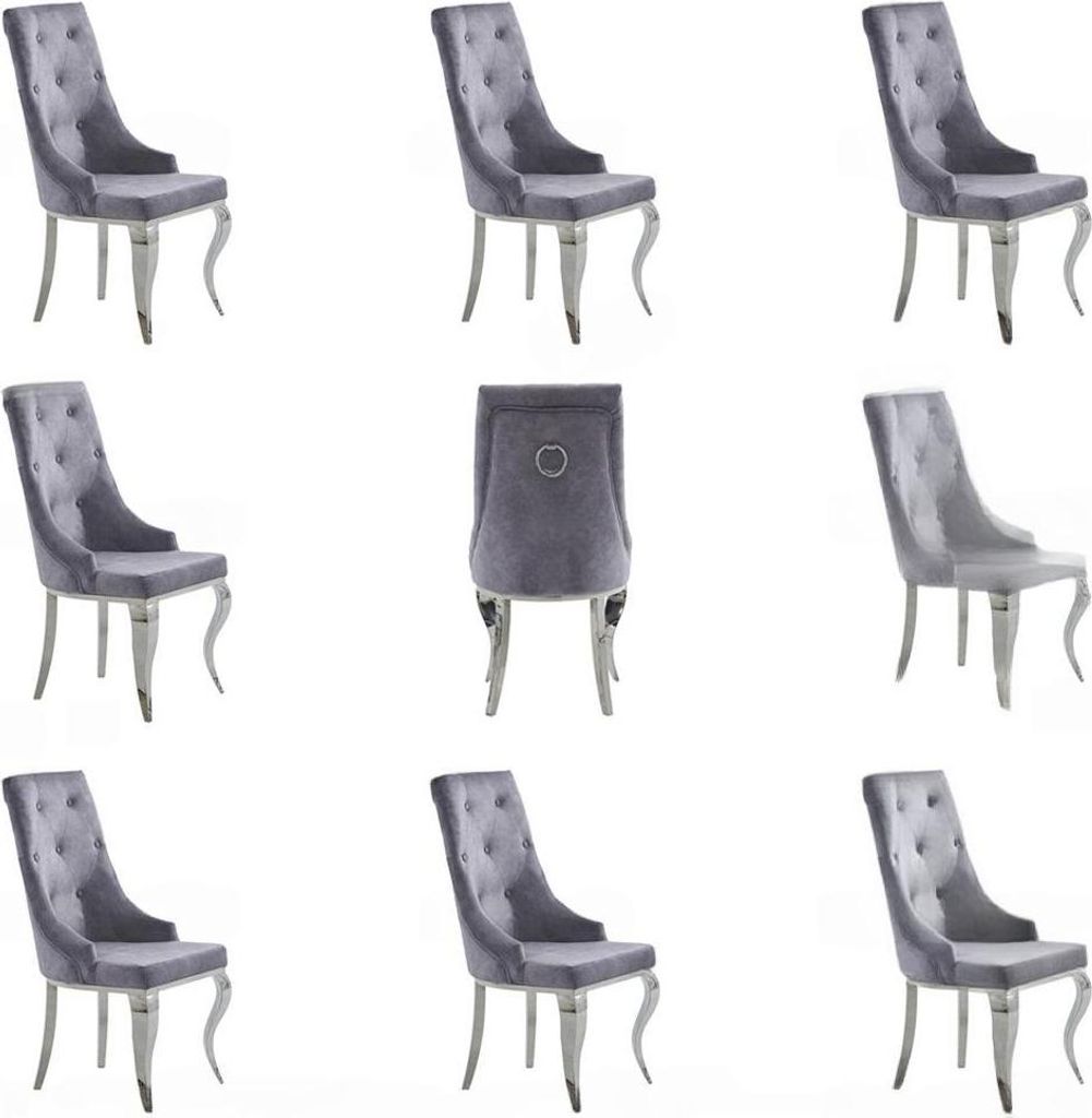 Design 8x Stühle Set Sessel Luxus Stuhl Gruppe Modern Esszimmer