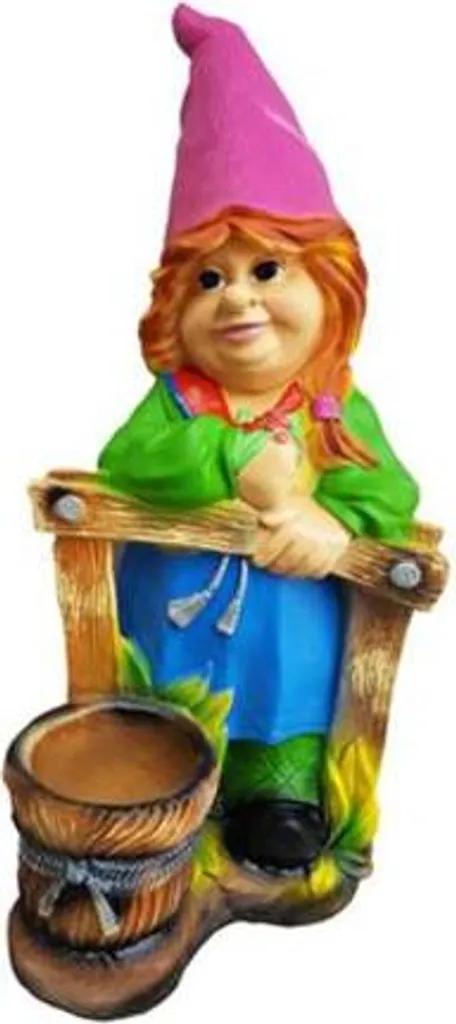 Statue de jardin gnome décorative en taille réelle pour parc et terrasse