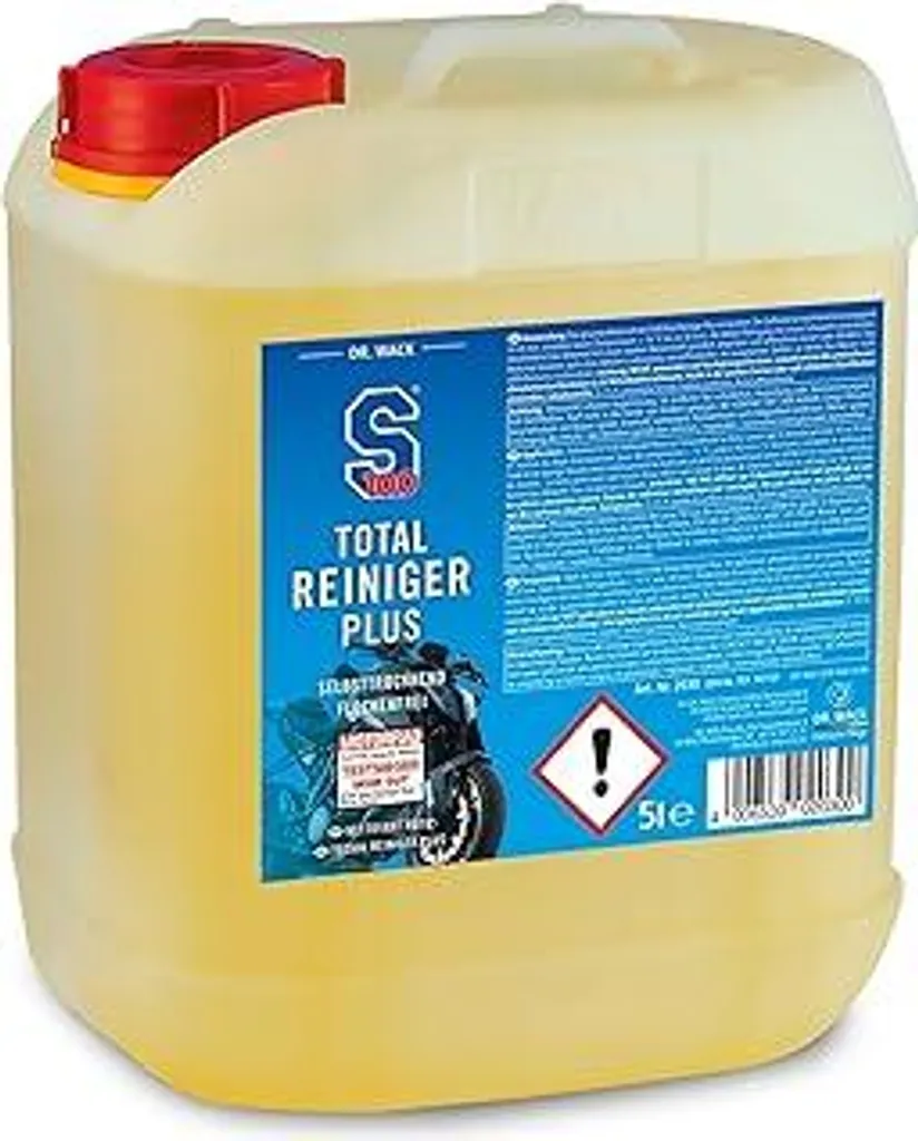 Dr. Wack - S100 Total Reiniger Plus 5 litri - Efficace detergente per moto con formula in gel - Pulizia delicata dello sporco - Elevata resa e potere pulente - Cura di alta qualità per la moto