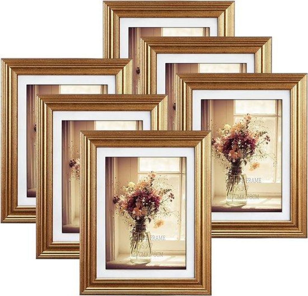 Goldene Fotolangleisten-Sets - 6 Stücke - für 5x7 und 6x8 Fotos