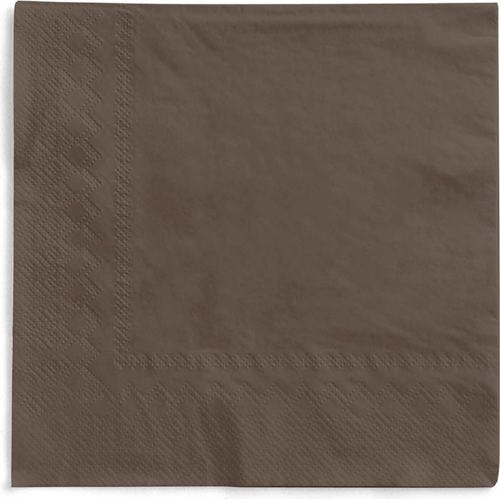 MANK Serviette in Braun aus Tissue 3-lagig, 33 x 33 cm, 100 Stück