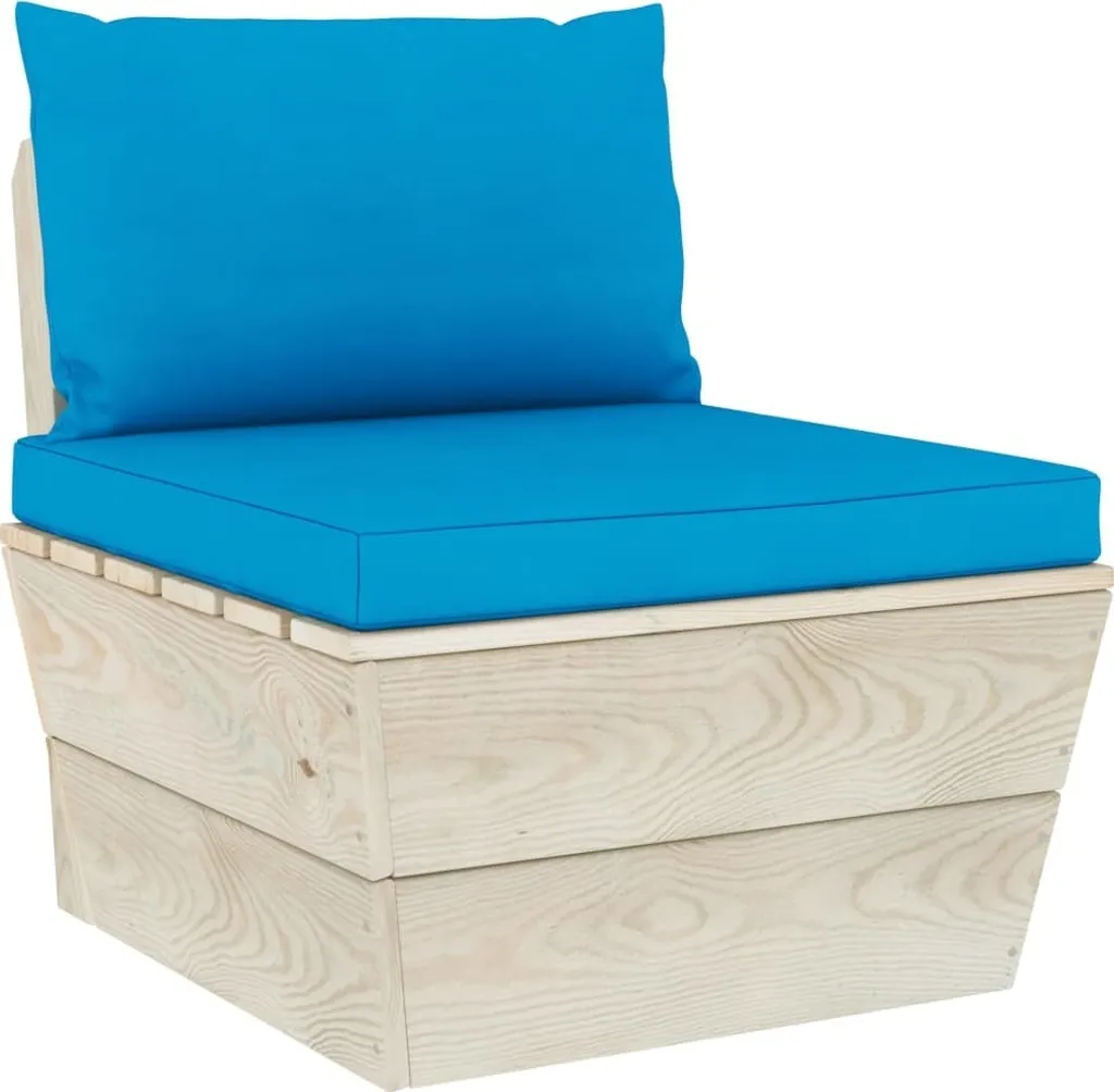 SYFAX™ Divano Giardino su Pallet: Legno Abete Massello e Cuscini