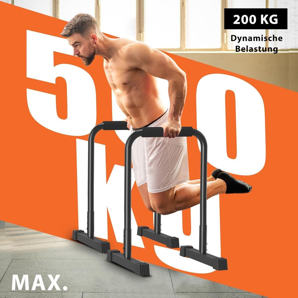 Verstellbare Dip Bars für Calisthenics und Krafttraining | Stabile Parallettes für Innen und Außen