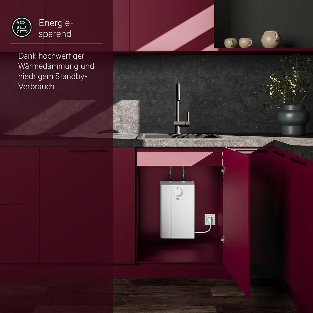 Petit chauffe-eau 5L sous évier AEG Huz 5 Basis - Eau chaude immédiate - 3