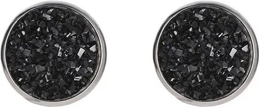VI-28270 Ohrringe – Elegante schwarze Piercing-Ohrringe KP28270