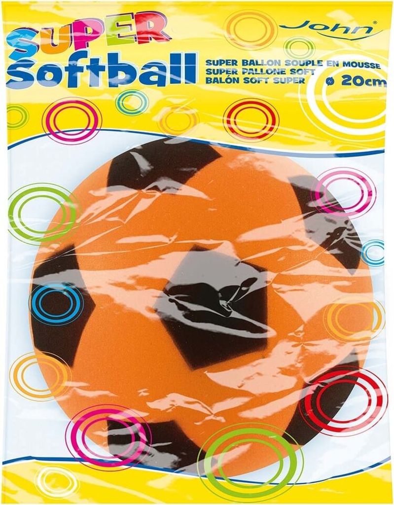 Ballon de foot souple John, assorti Image du produit 