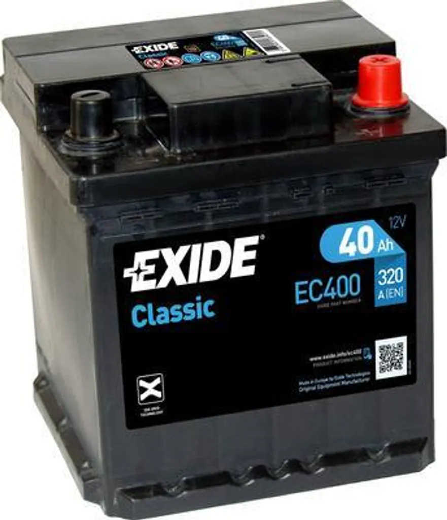 EXIDE Batteria Auto 12V 40Ah 320A EC400 | Ricambio Alta Qualità