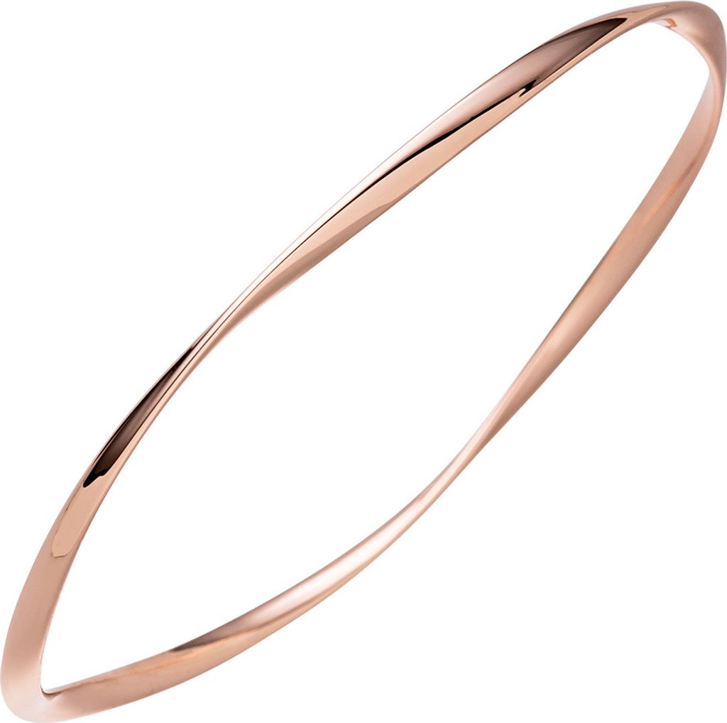 3mm Armreif Armband Armschmuck aus 925 Silber in Rotgold vergoldet verdreht